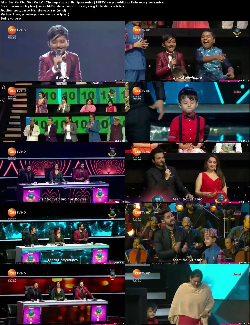 Sa Re Ga Ma Pa Lil Champs 2019 HDTV 480p 200Mb 23 February 2019 Download