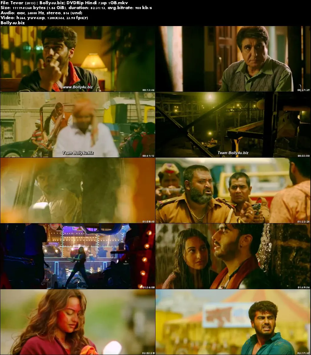 Tevar 2015 DVDRip 1Gb Full Hindi Movie Download 720p