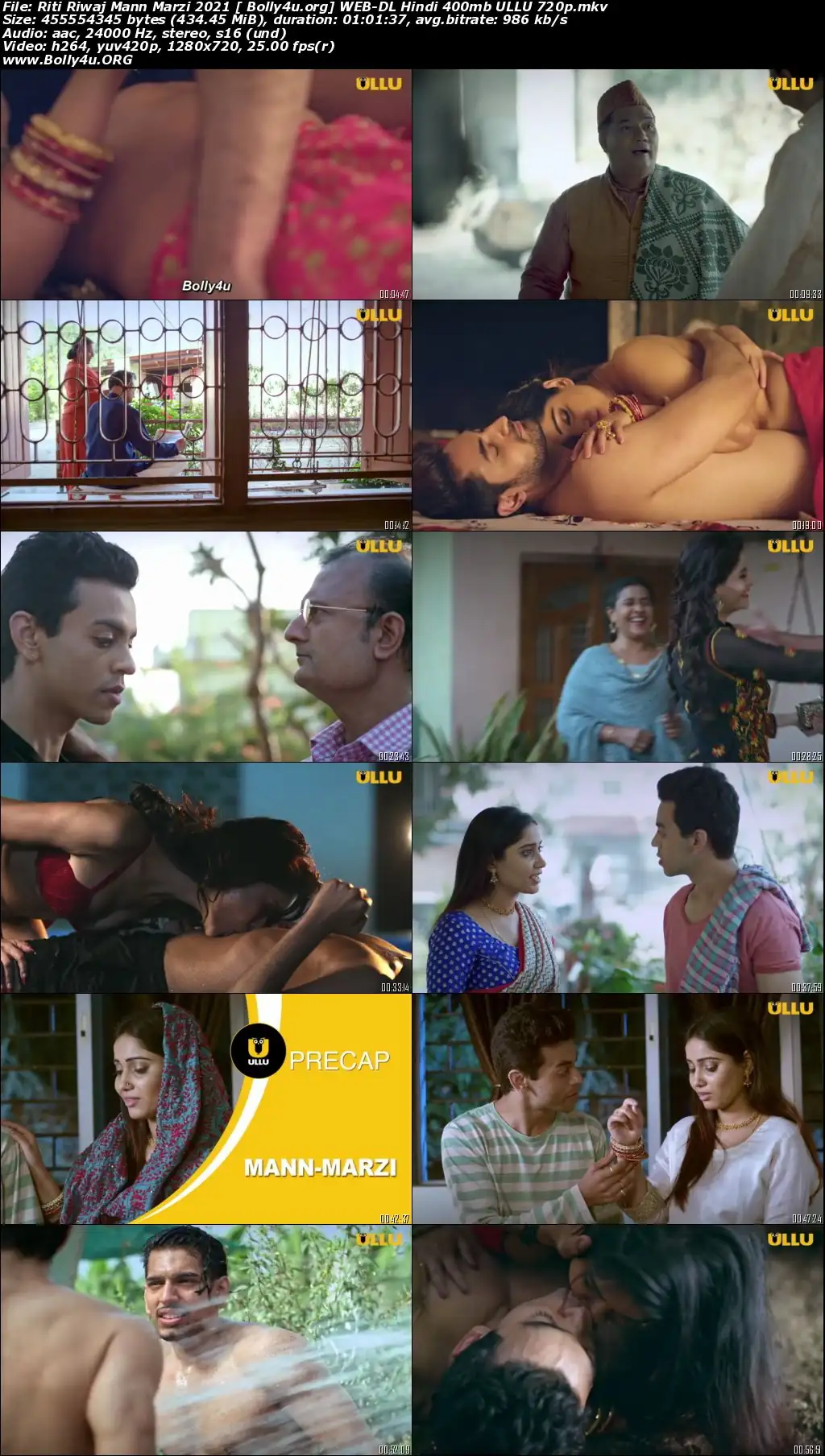 Riti Riwaj Mann Marzi 2021 WEB-DL 400Mb Hindi ULLU 720p Download
