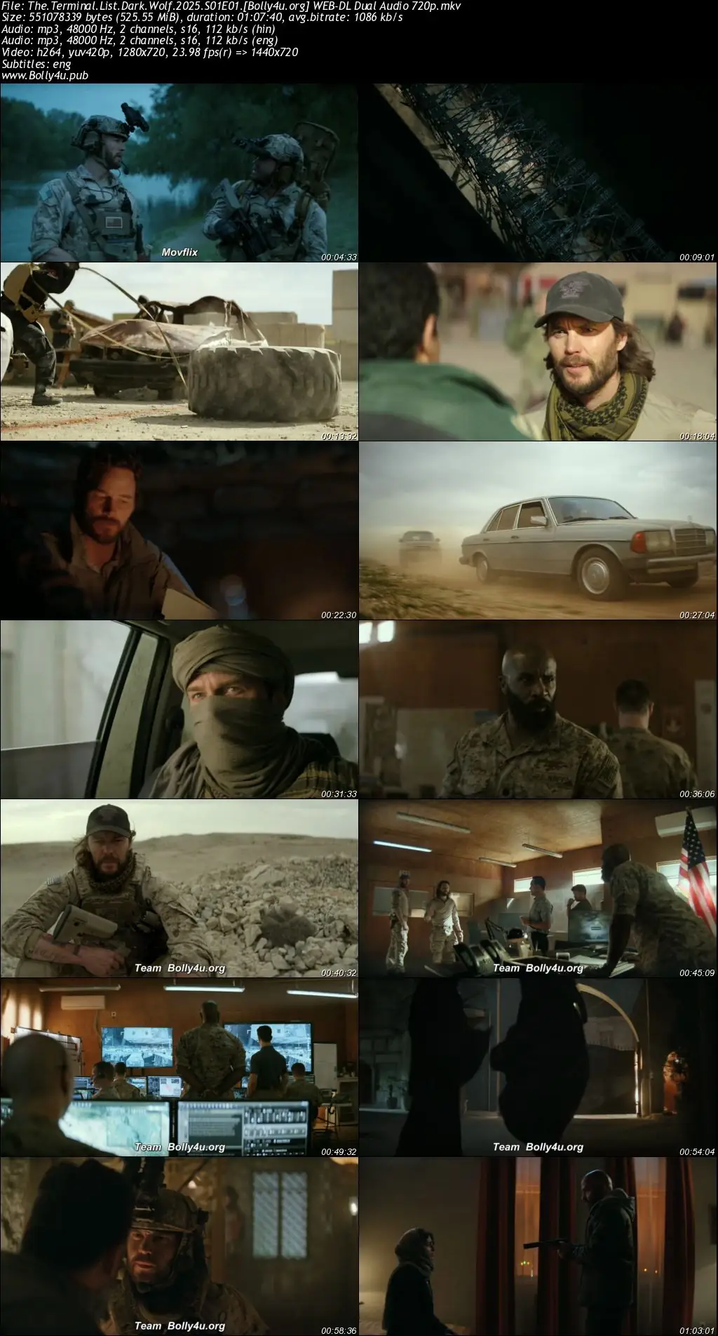 The Terminal List Dark Wolf 2025 WEB-DL Hindi Dual Audio ORG S01 Complete Download 720p