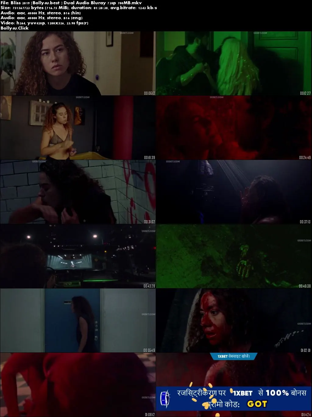 Bliss 2019 HDRip 700MB Hindi Dual Audio 720p Download