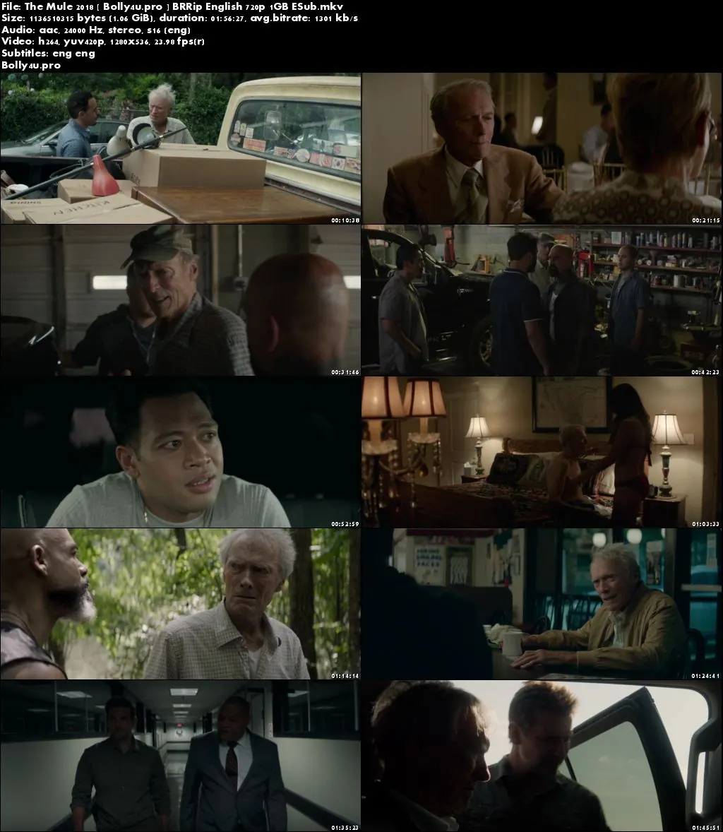 The Mule 2018 BRRip 1GB English 720p ESub Download