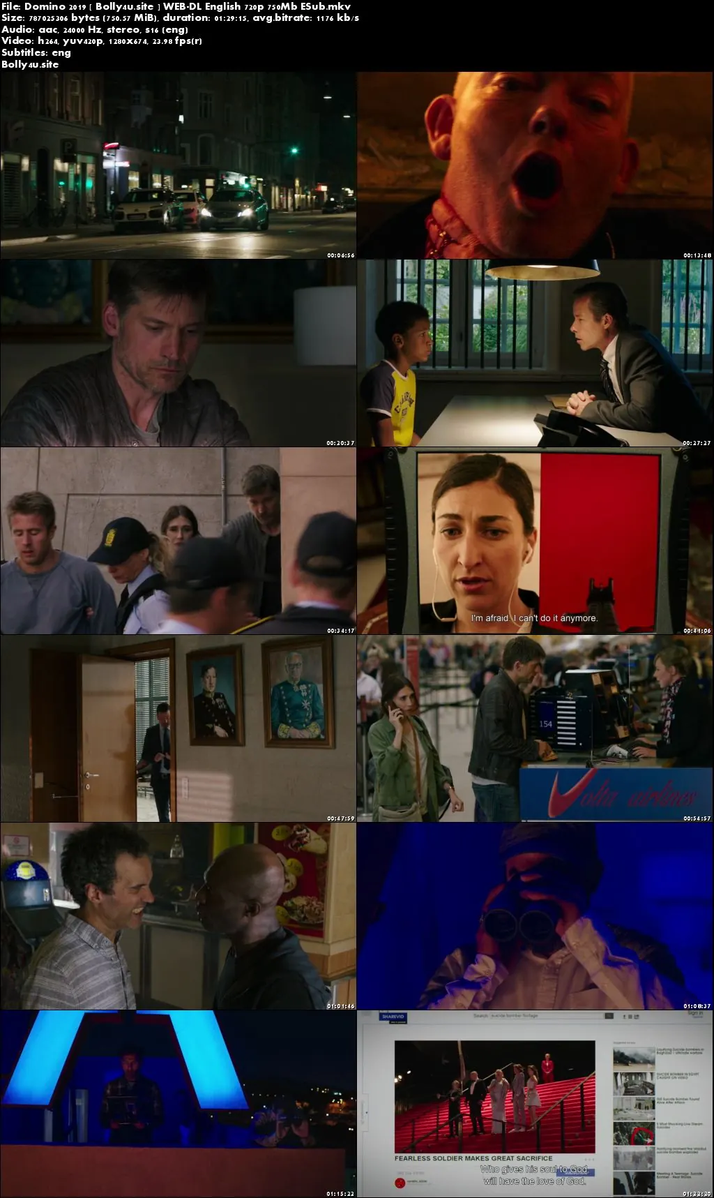 Domino 2019 WEB-DL 280MB English 480p ESub Download