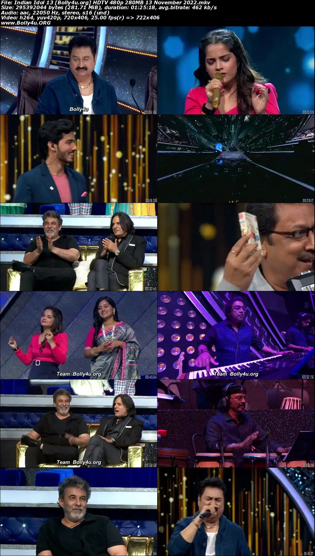 Indian Idol 13 HDTV 480p 280MB 13 November 2022 Download