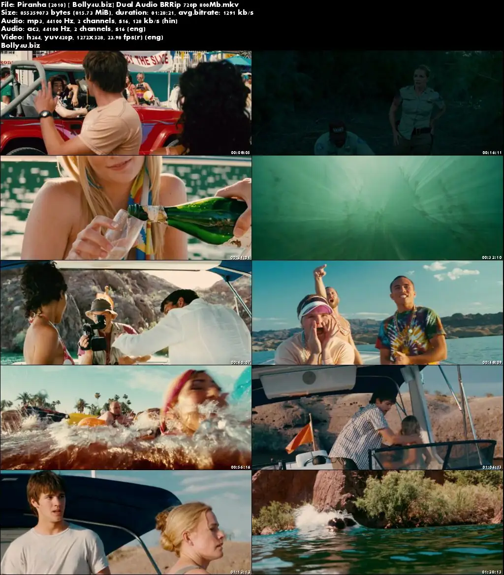 Piranha 2010 BRRip 300MB Hindi Dual Audio 480p Download