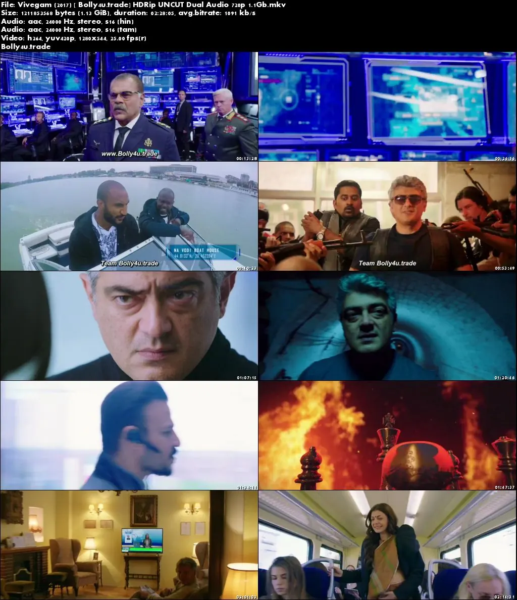 Vivegam 2017 HDRip 450MB UNCUT Hindi Dual Audio 480p Download
