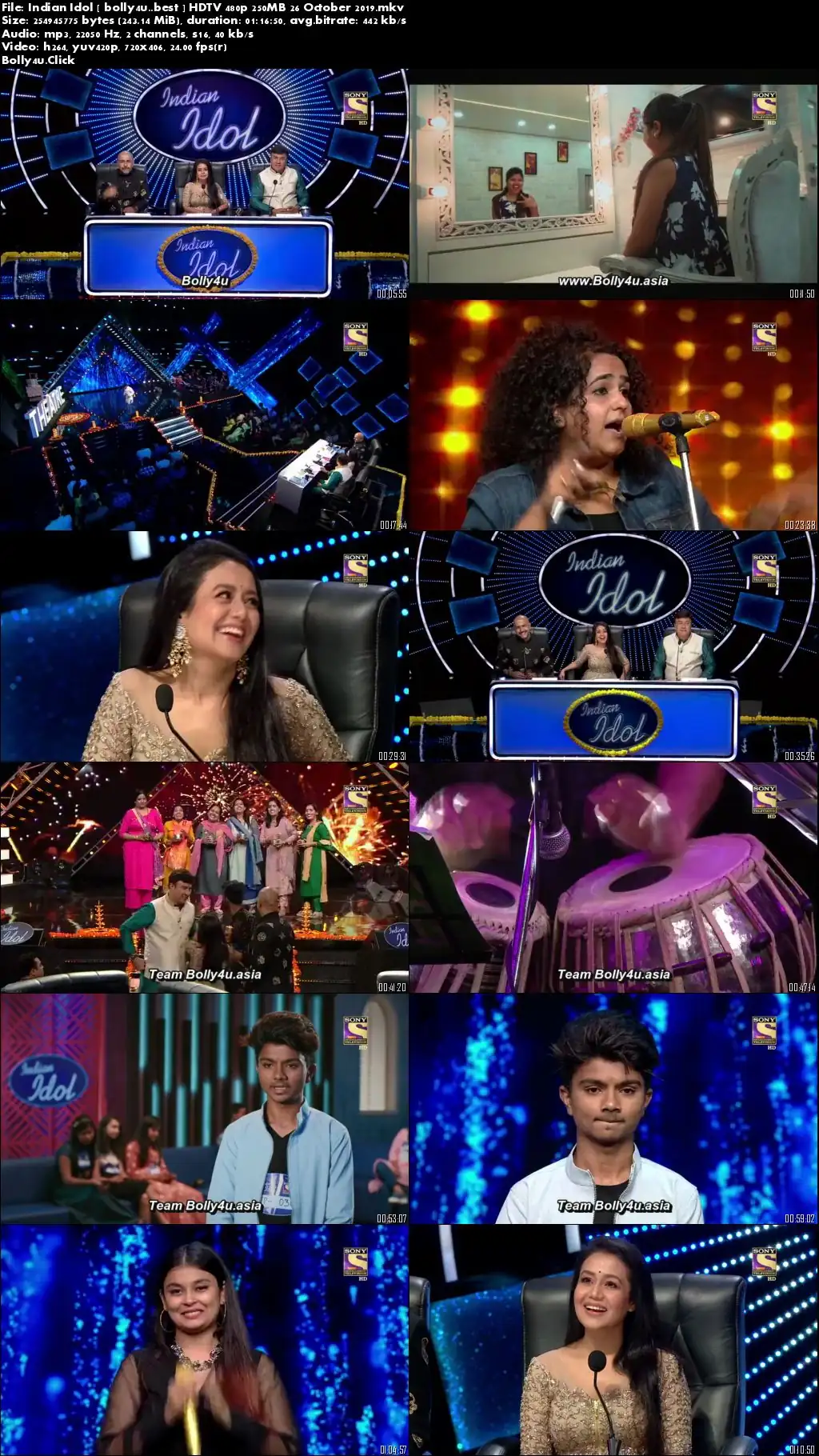 Indian Idol HDTV 480p 250MB 26 October 2019 Download Indian Idol HDTV 480p 250MB 26 October 2019 Download
