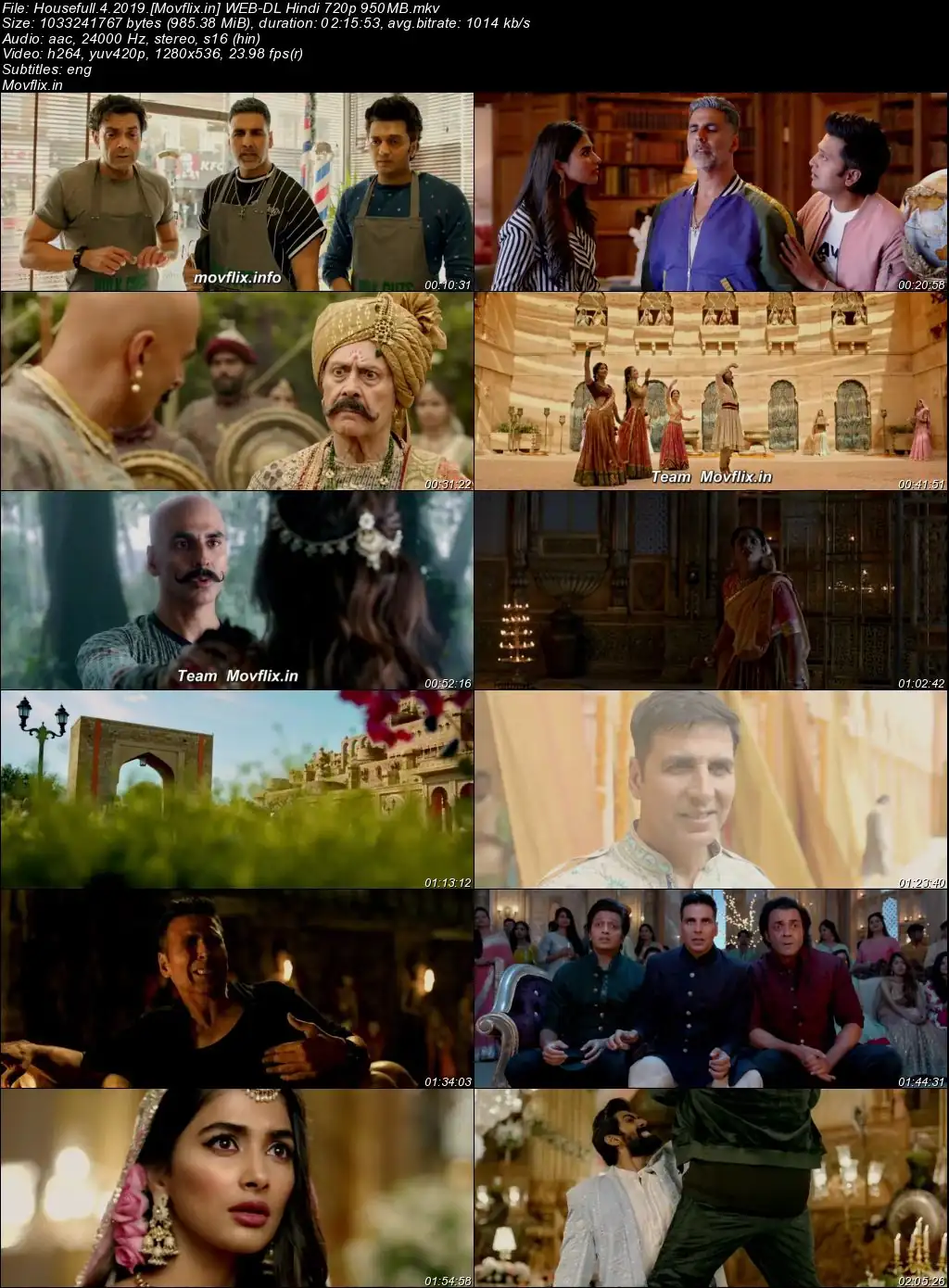 Housefull 4 2019 WEB-DL Hindi Full Movie Download 1080p 720p 480p Housefull 4 2019 WEB-DL Hindi Full Movie Download 1080p 720p 480p