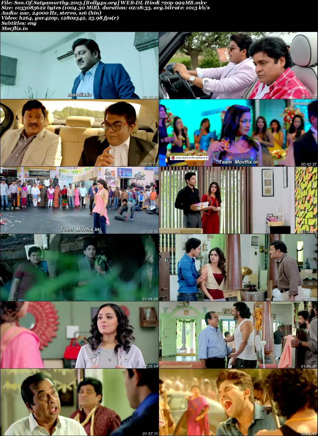 Son Of Satyamurthy 2015 WEB-DL Hindi Dubbed ORG Full Movie Download 1080p  720p  480p