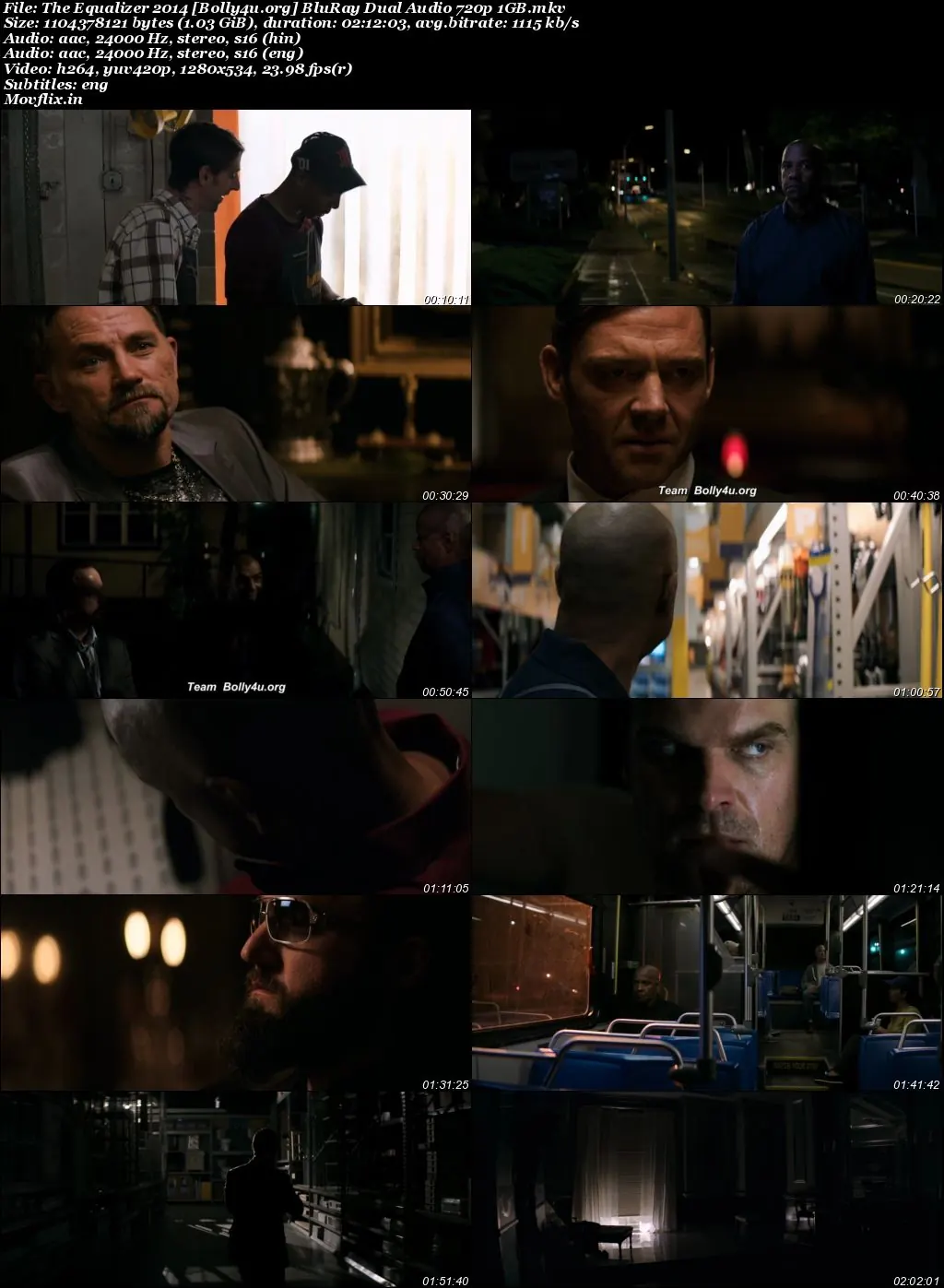 The Equalizer 2014 BluRay Hindi Dual Audio ORG Full Movie Download 1080p  720p  480p