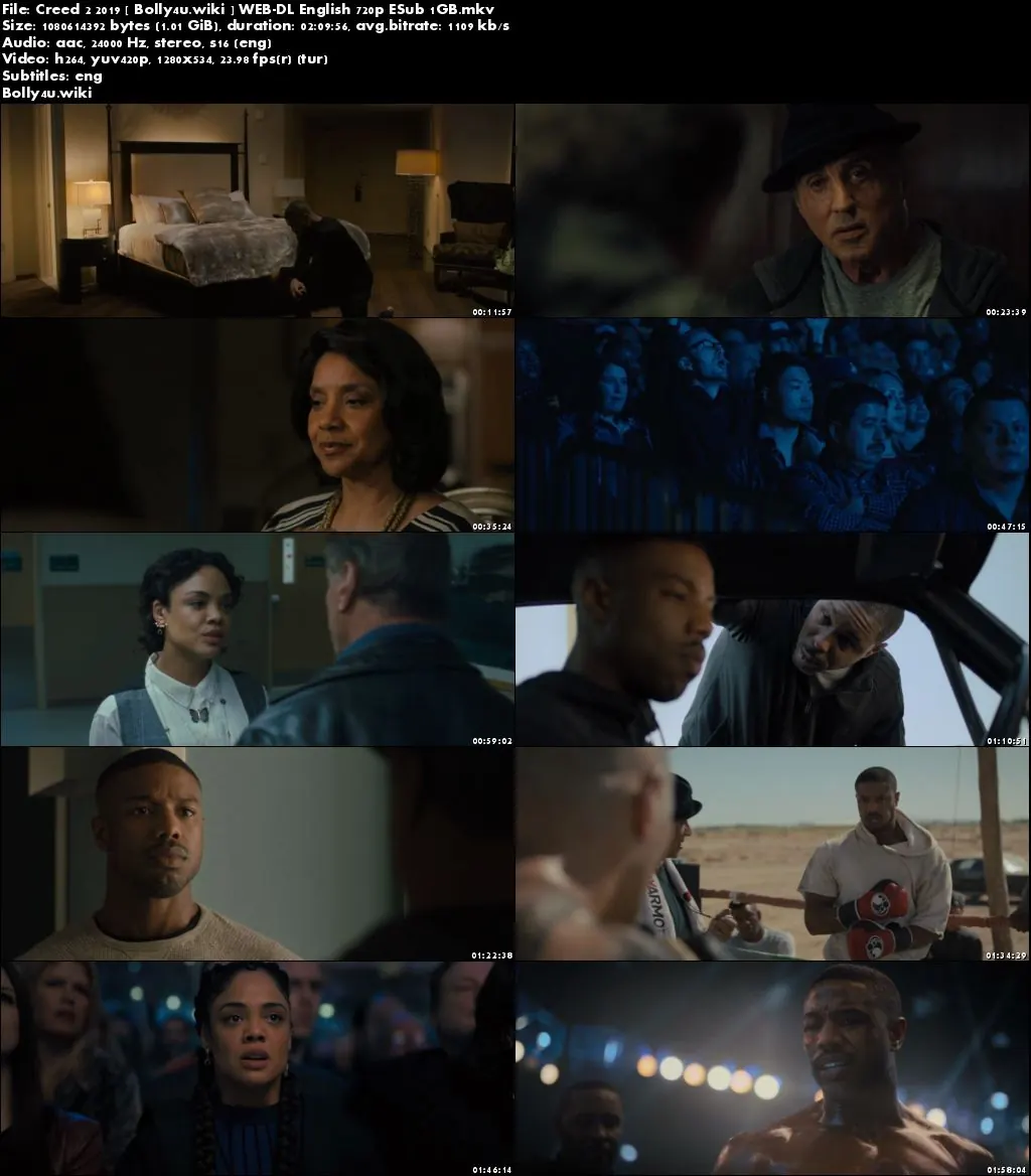 Creed 2 2019 WEB-DL 1GB English 720p ESub Download