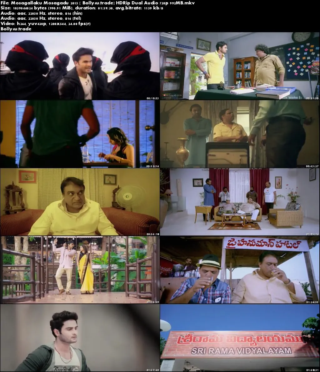 Mosagallaku Mosagadu 2015 HDRip 950MB Hindi Dual Audio 720p Download