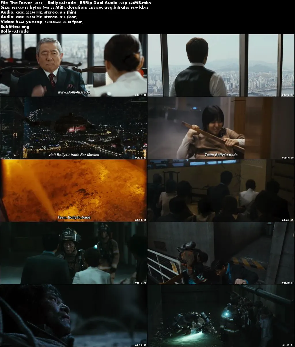 The Tower 2012 BRRip 350MB Hindi Dual Audio 480p Download