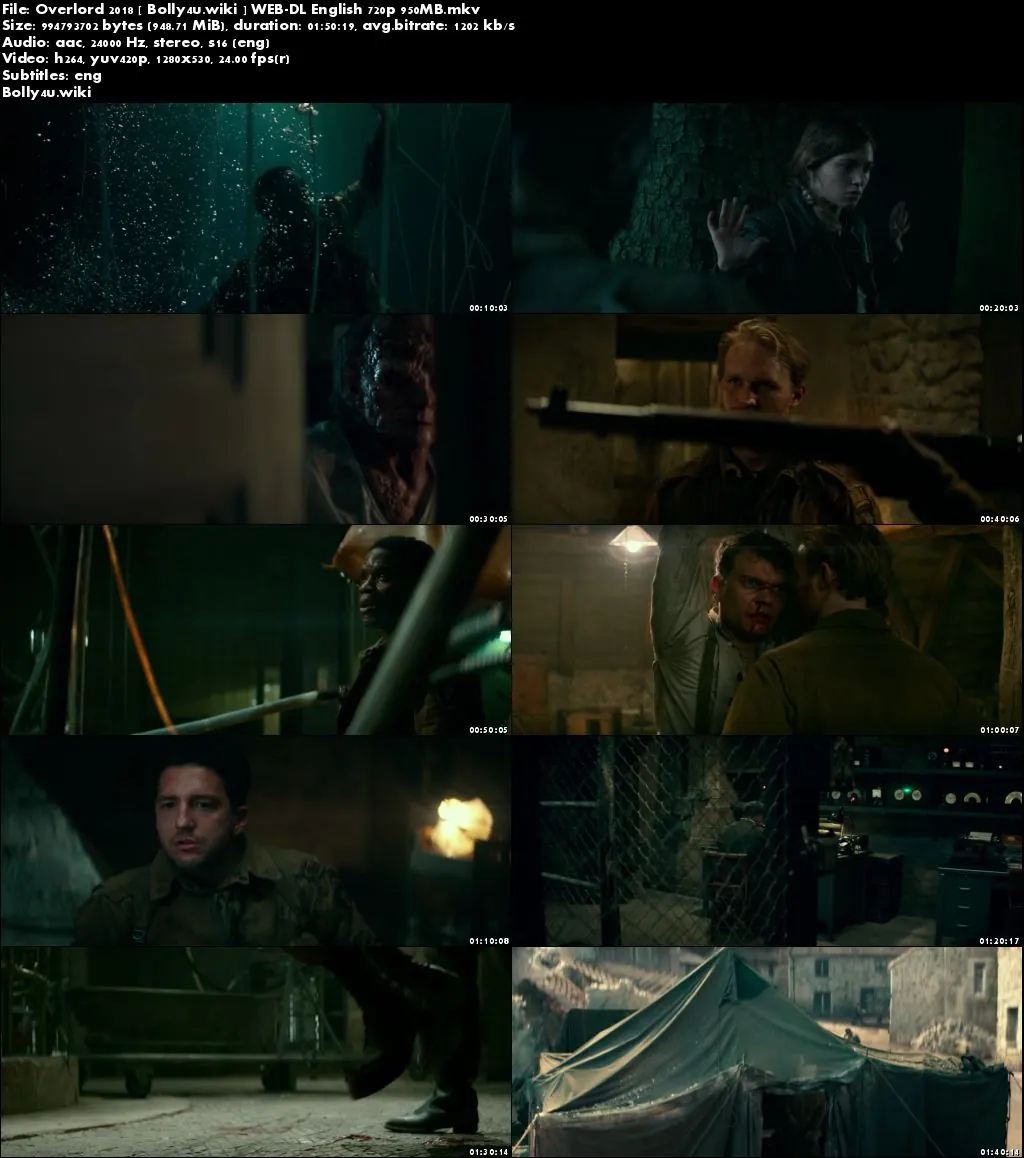 Overlord 2018 WEB-DL 300MB English 480p ESub Download