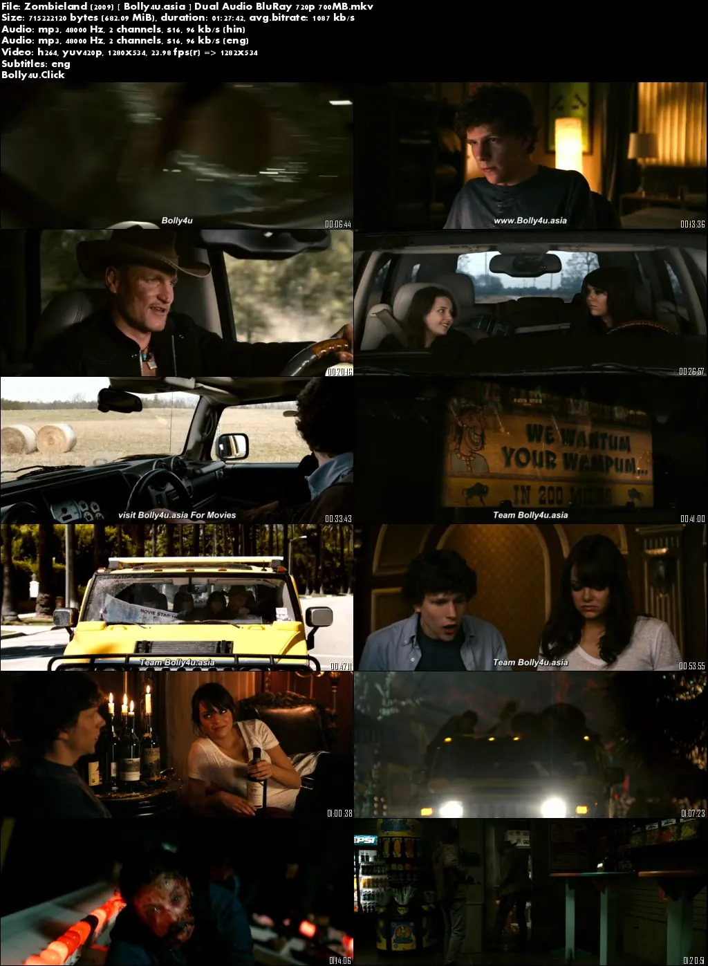 Zombieland 2009 BluRay 700Mb Hindi Dual Audio 720p Download Zombieland 2009 BluRay 700Mb Hindi Dual Audio 720p Download