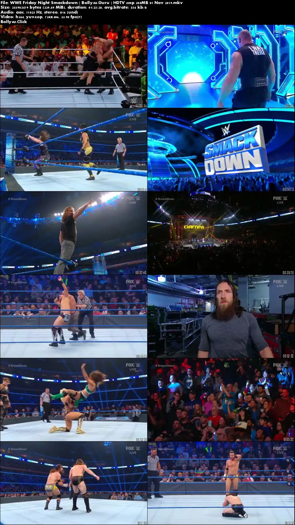 WWE Friday Night Smackdown HDTV 480p 300MB 01 Nov 2019 Download WWE Friday Night Smackdown HDTV 480p 300MB 01 Nov 2019 Download