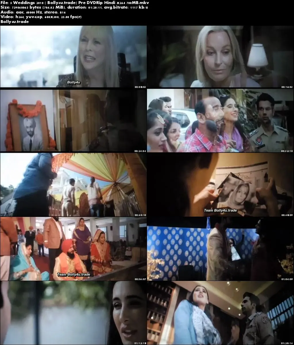 5 Weddings 2018 Pre DVDRip 300Mb Full Hindi Movie Download 480p