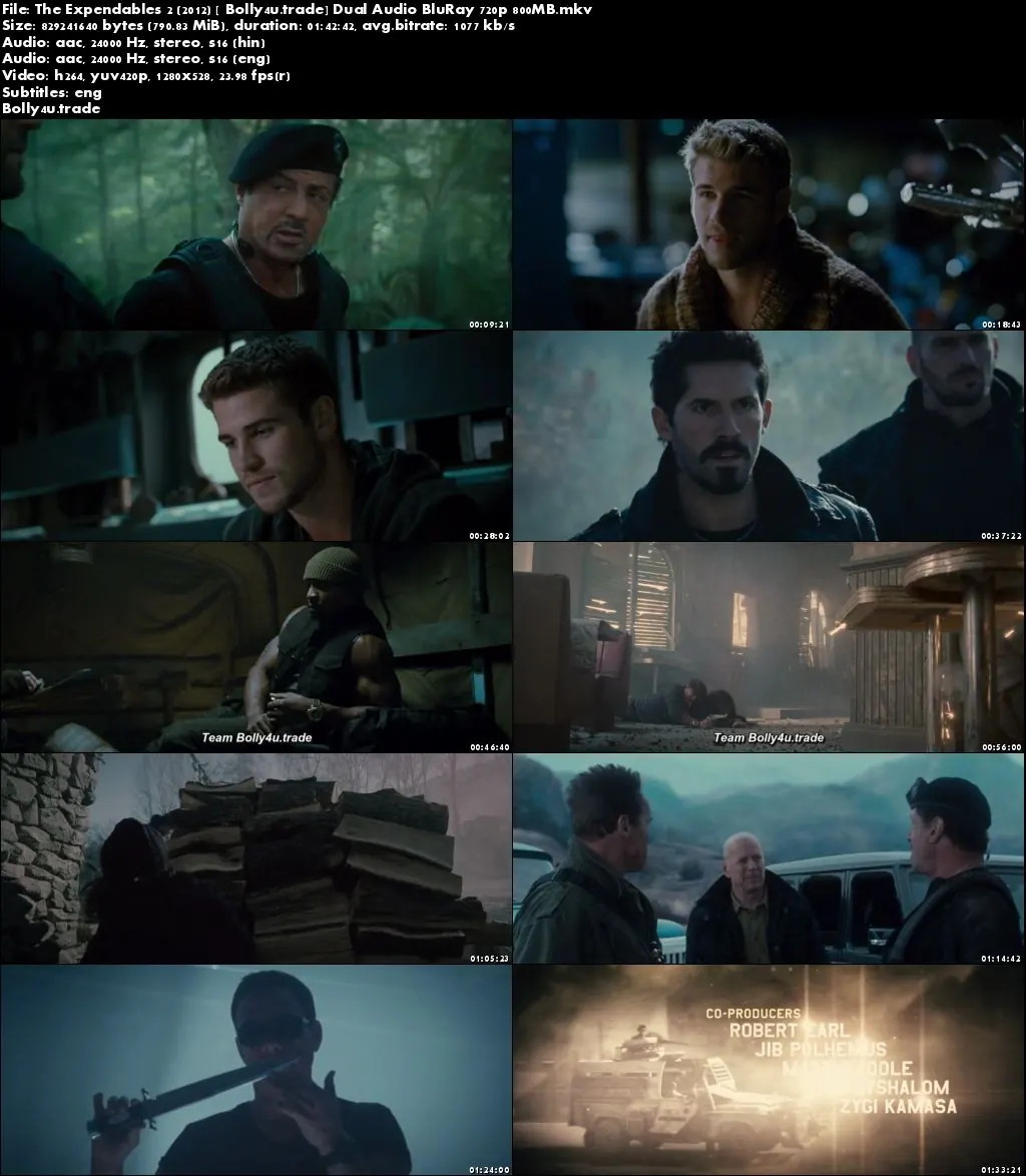 The Expendables 2 2012 BluRay 800Mb Hindi Dual Audio 720p ESub Download The Expendables 2 2012 BluRay 800Mb Hindi Dual Audio 720p ESub Download