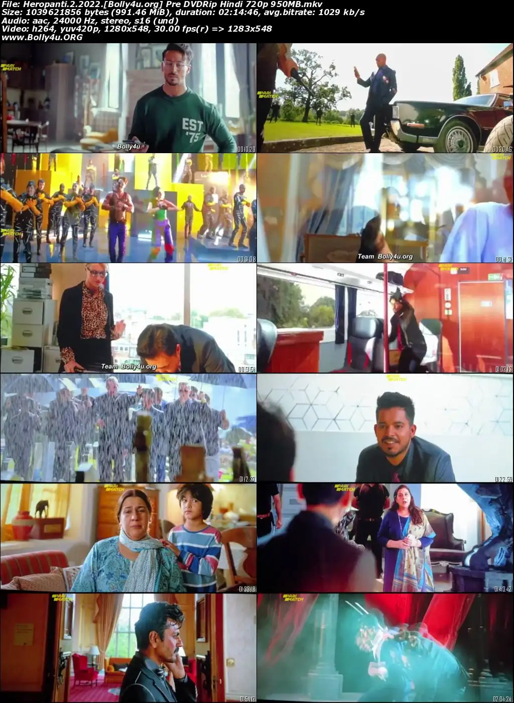 Heropanti 2 2022 Pre DVDRip Hindi Movie Download 720p  480p