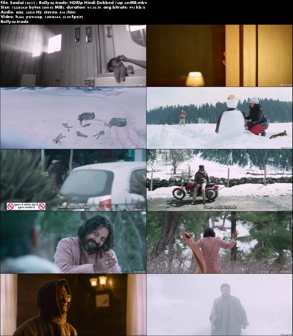 Saalai 2017 HDRip 300Mb Full Hindi Dubbed Movie Download 480p