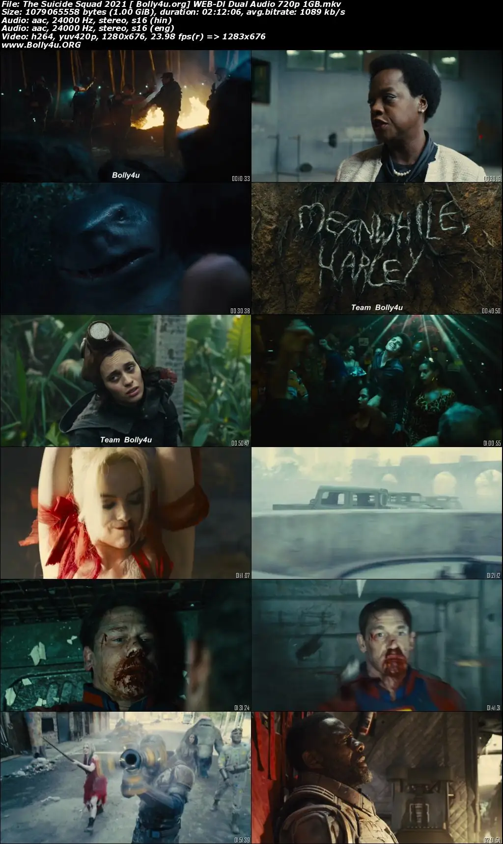 The Suicide Squad 2021 WEB-DL 400MB Hindi CAM Dual Audio 480p Download