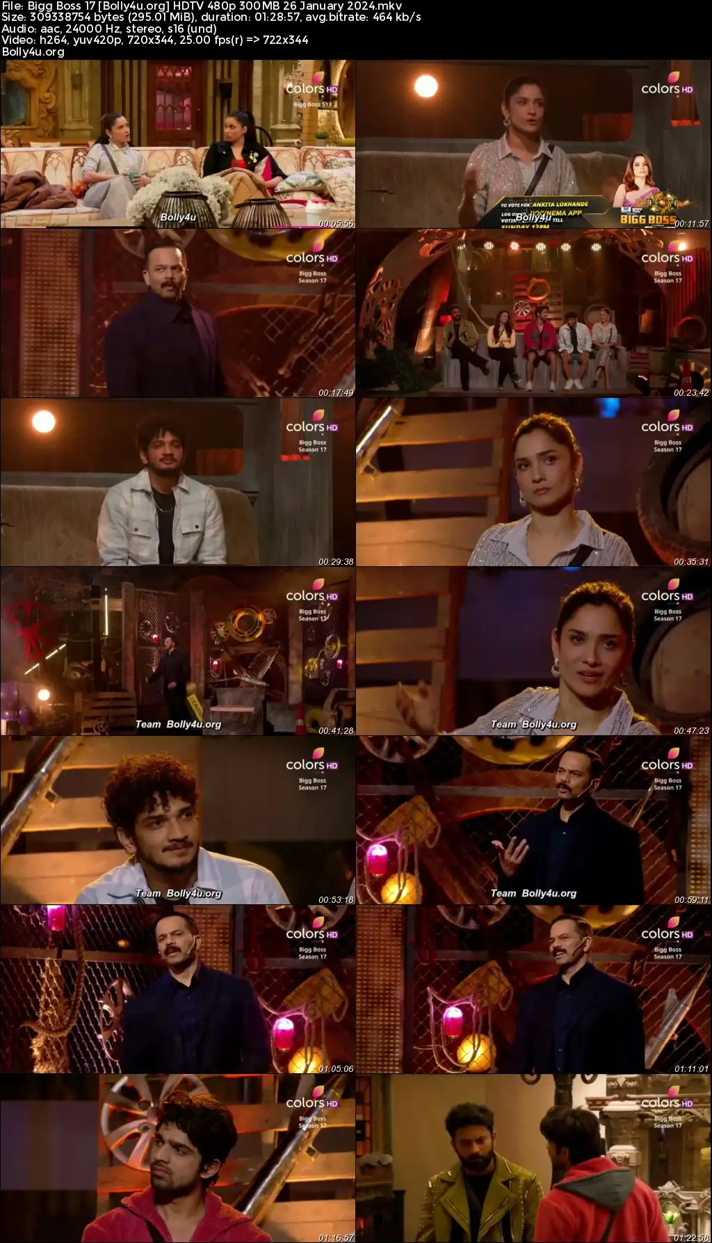 Bigg Boss 17 HDTV 480p 300MB 26 January 2024 Download