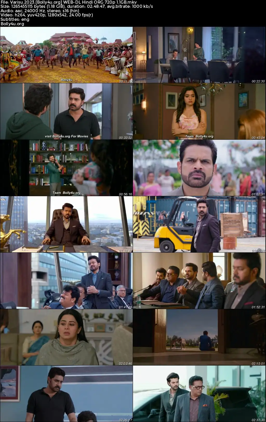 Varisu 2023 WEB-DL Hindi Dubbed ORG Full Movie Download 1080p  720p  480p