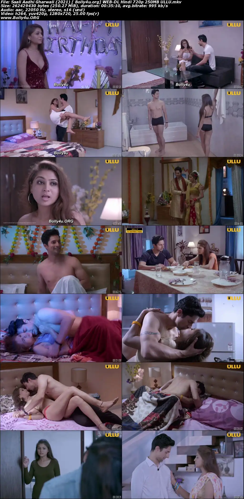 Saali Aadhi Gharwali 2021 WEB-DL 250MB Hindi ULLU 720p Download