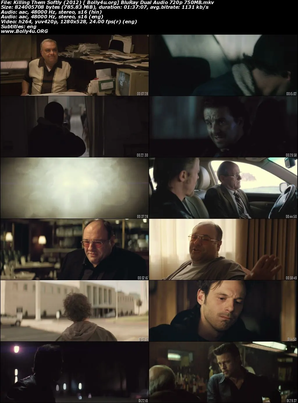Killing Them Softly 2012 BRRip 300MB Hindi Dual Audio 480p Download