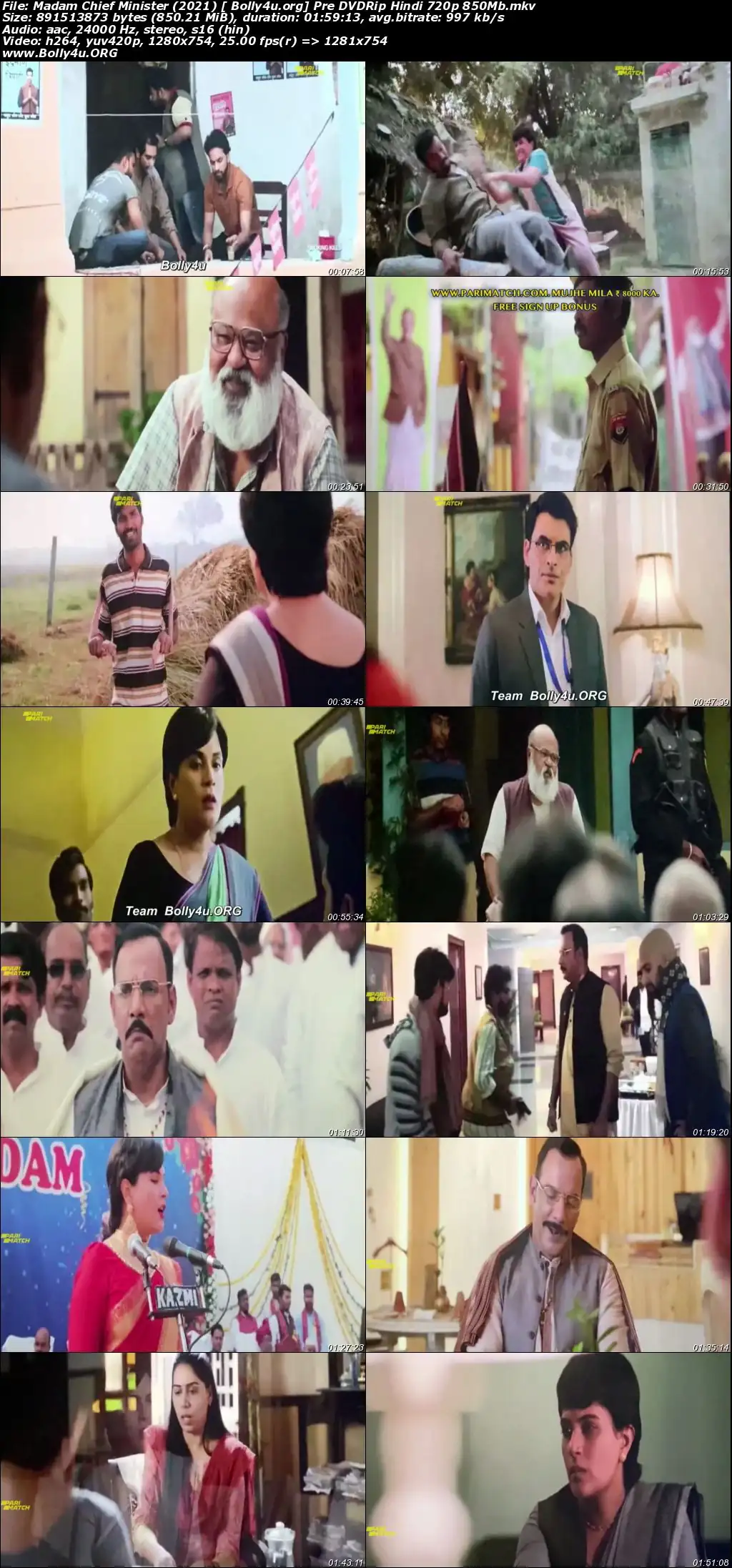 Madam Chief Minister 2021 Pre DVDRip 850MB Hindi 720p Download