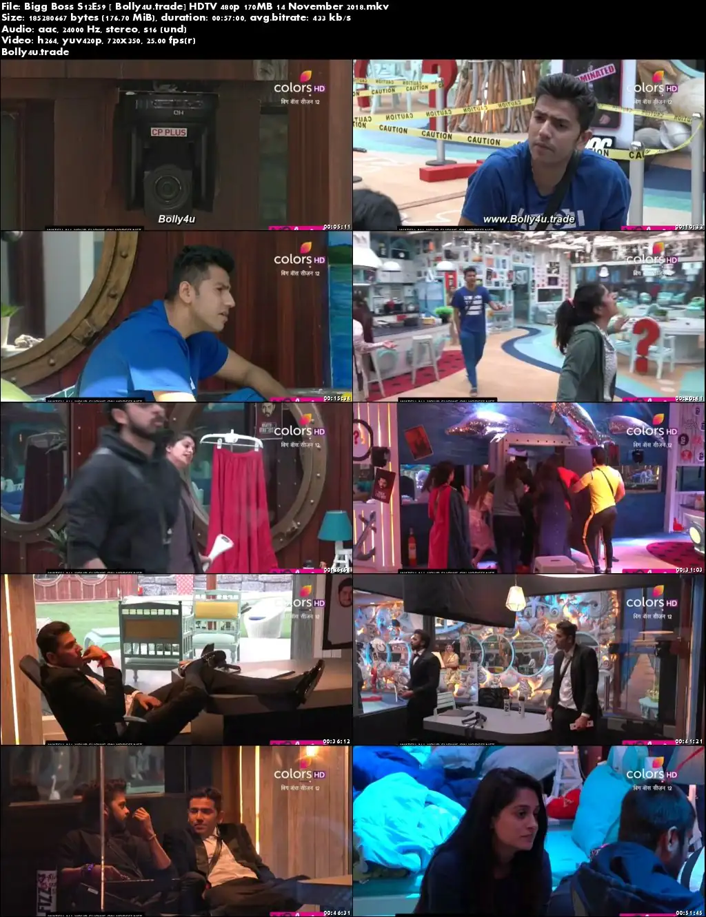 Bigg Boss S12E59 HDTV 480p 170MB 14 November 2018 Download Bigg Boss S12E59 HDTV 480p 170MB 14 November 2018 Download
