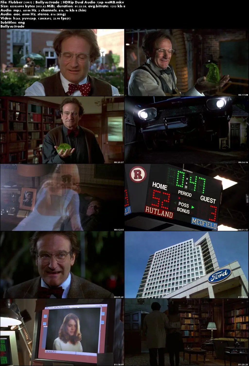 Flubber 1997 HDRip 300MB Hindi Dual Audio 480p Download