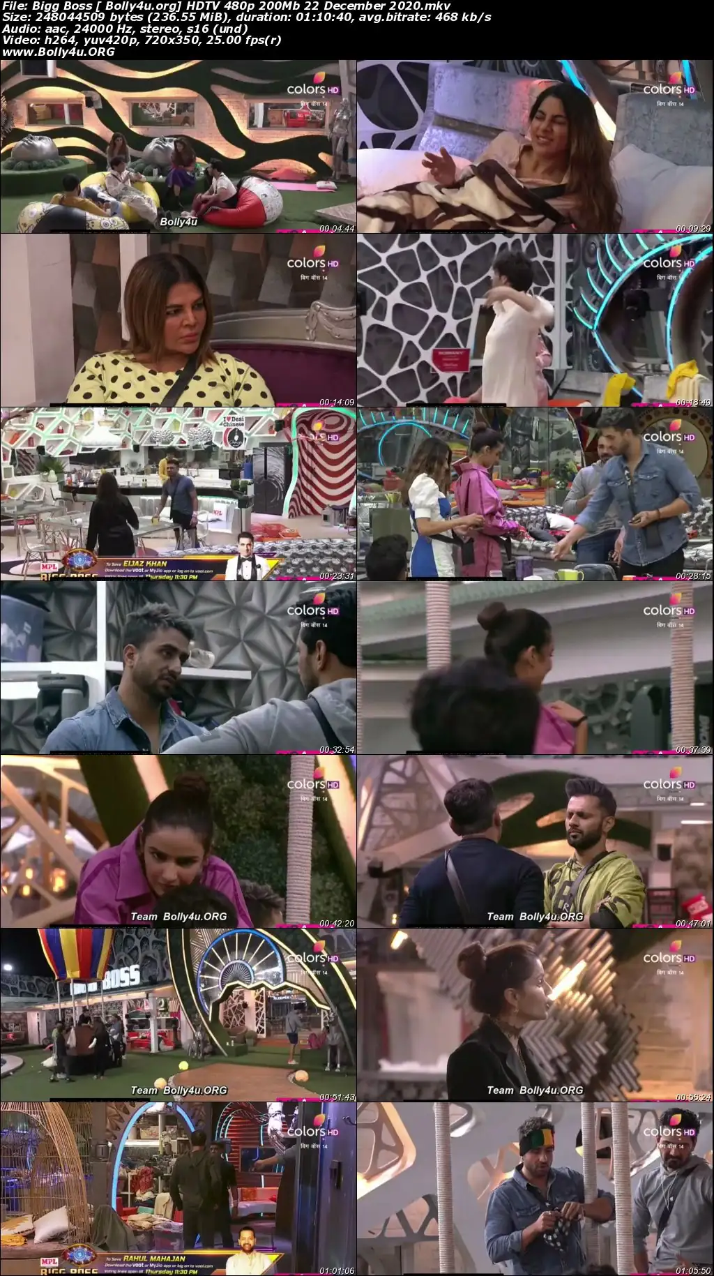 Bigg Boss S14 HDTV 480p 200Mb 22 December 2020 Download Bigg Boss S14 HDTV 480p 200Mb 22 December 2020 Download