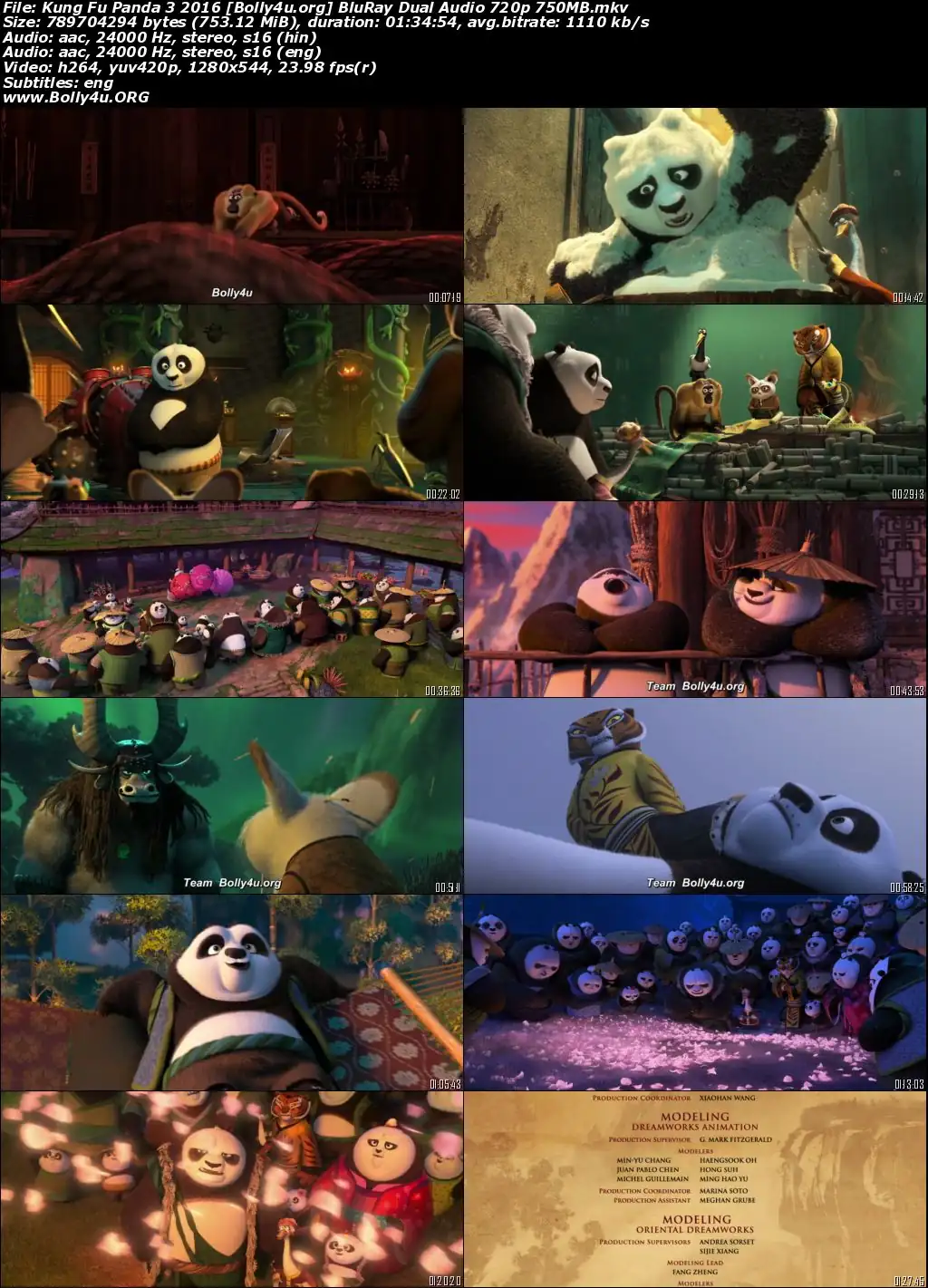 Kung Fu Panda 3 2016 BluRay Hindi Dual Audio ORG Full Movie Download 1080p  720p  480p