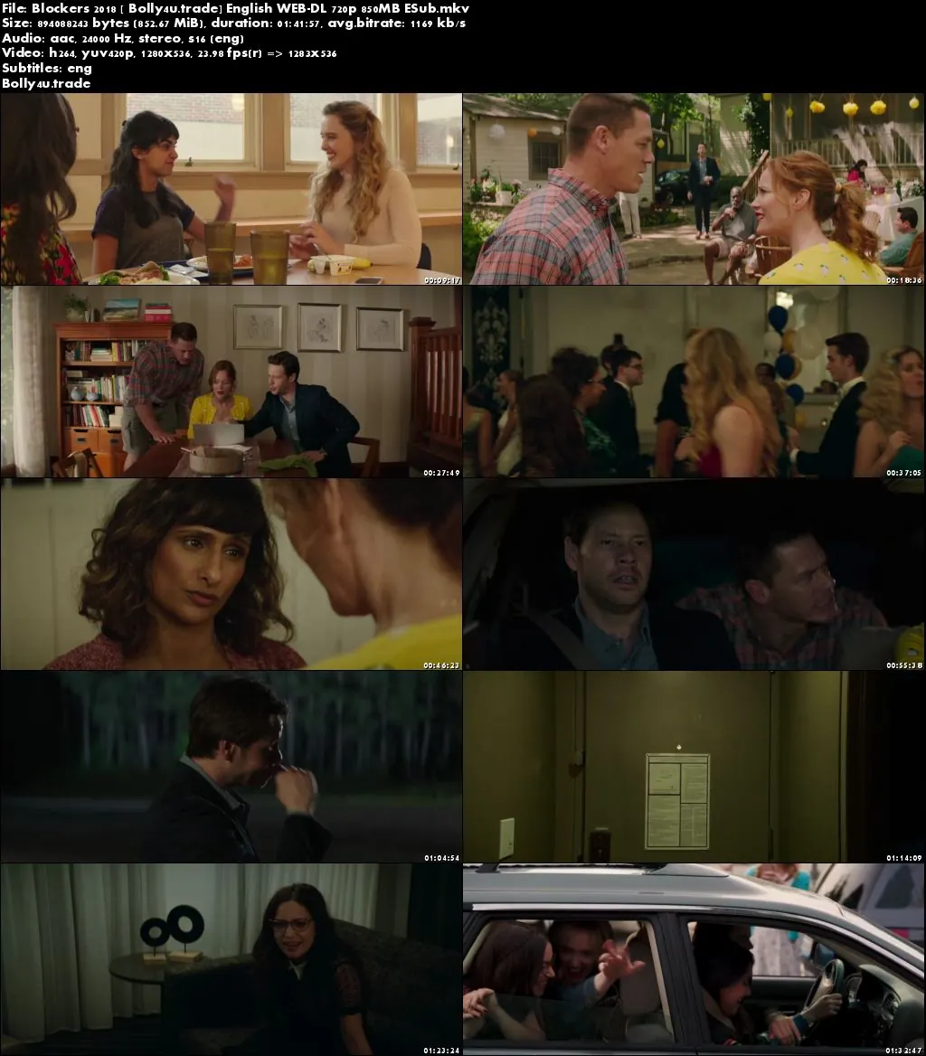 Blockers 2018 WEB-DL 850MB English 720p ESub Download