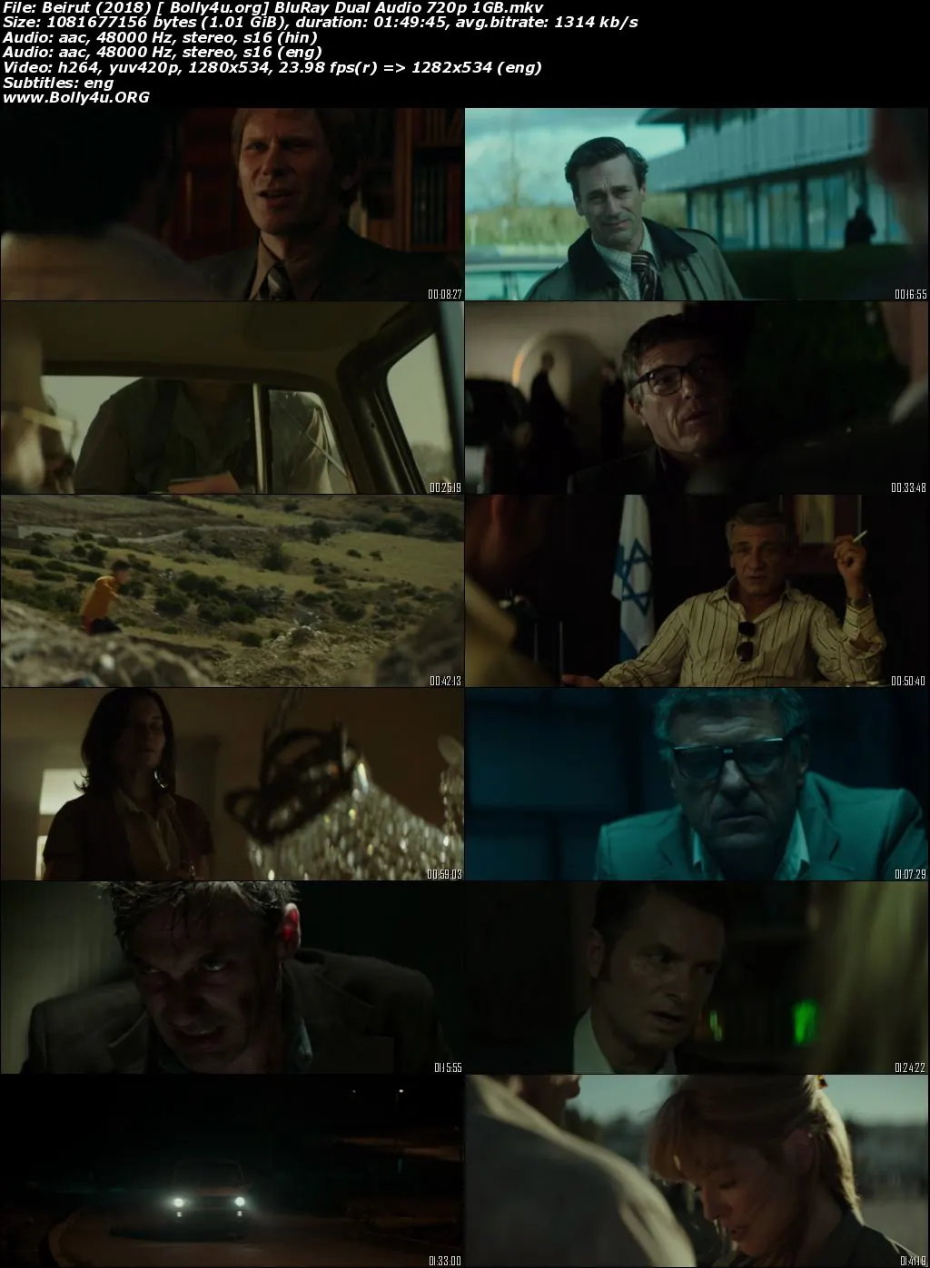 Beirut 2018 BluRay 1Gb Hindi Dual Audio 720p Download