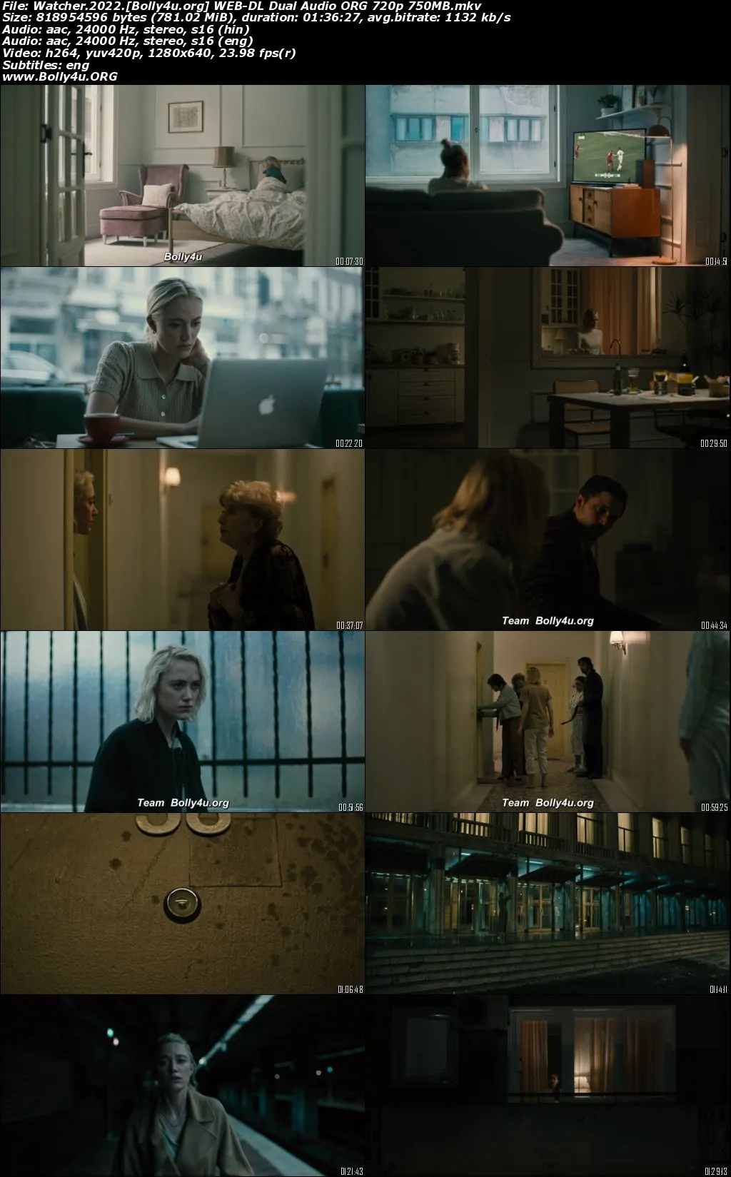 Watcher 2022 WEB-DL Hindi Dual Audio ORG Full Movie Download 1080p  720p  480p