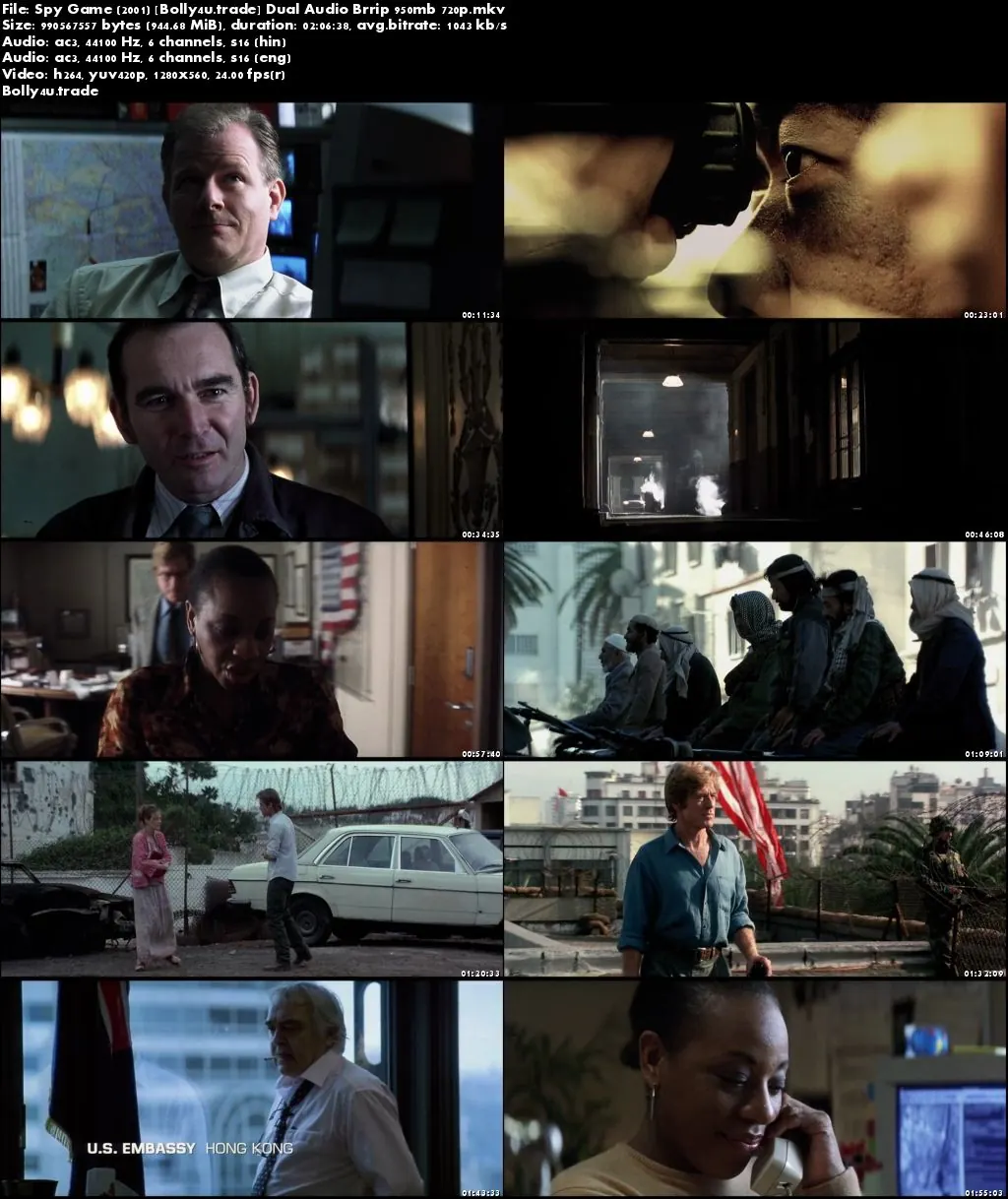 Spy Game 2001 BRRip 400Mb Hindi Dual Audio 480p Download