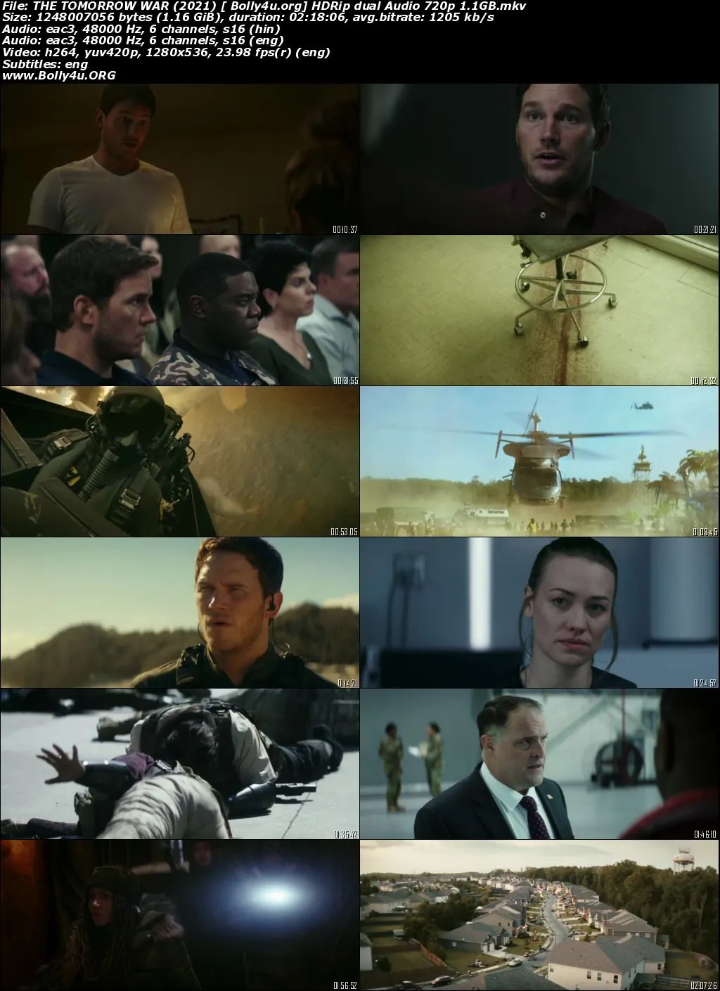 The Tomorrow War 2021 HDRip 450Mb Hindi Dual Audio ORG 480p Download