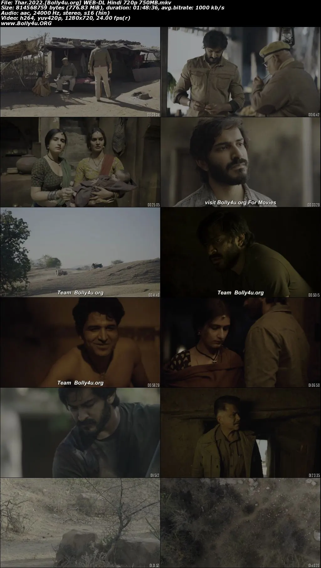 Thar 2022 WEB-DL Hindi Movie Download 720p  480p