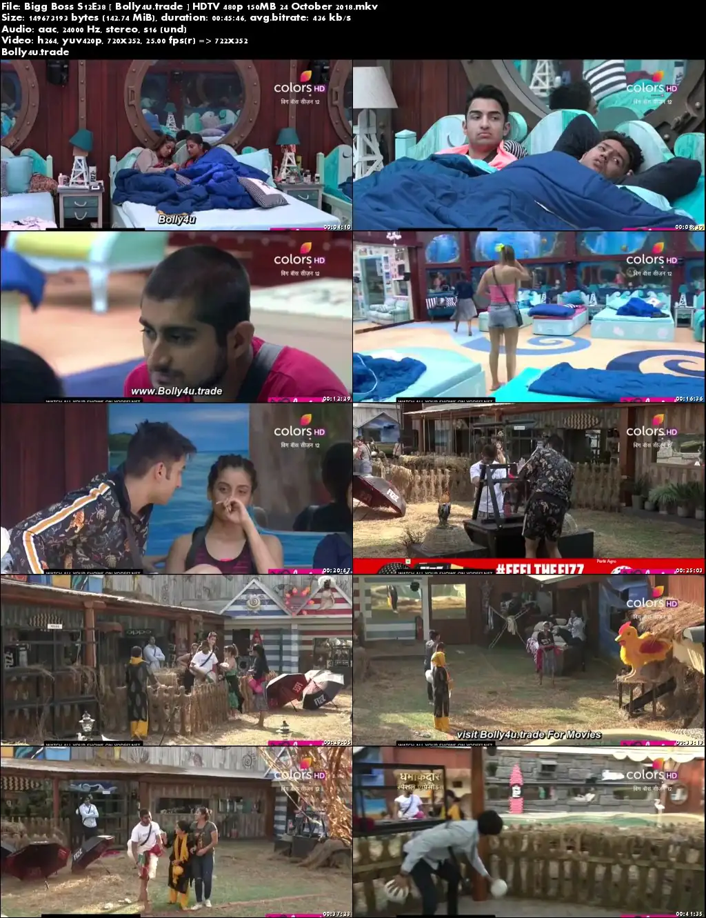 Bigg Boss S12E38 HDTV 480p 140MB 24 October 2018 Download Bigg Boss S12E38 HDTV 480p 140MB 24 October 2018 Download