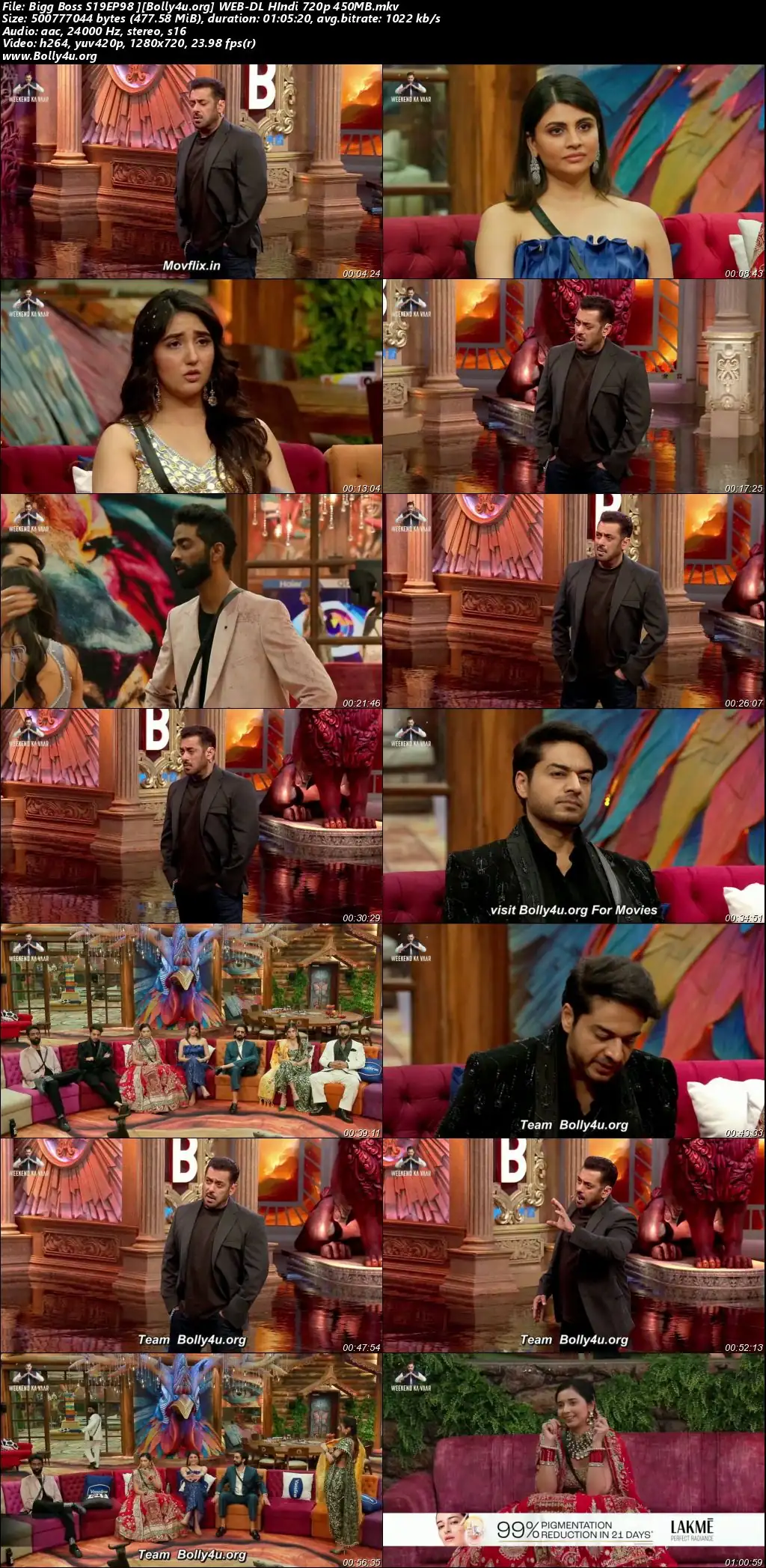 Bigg Boss 2025 WEB-DL Hindi S19EP98 Download 720p  480p
