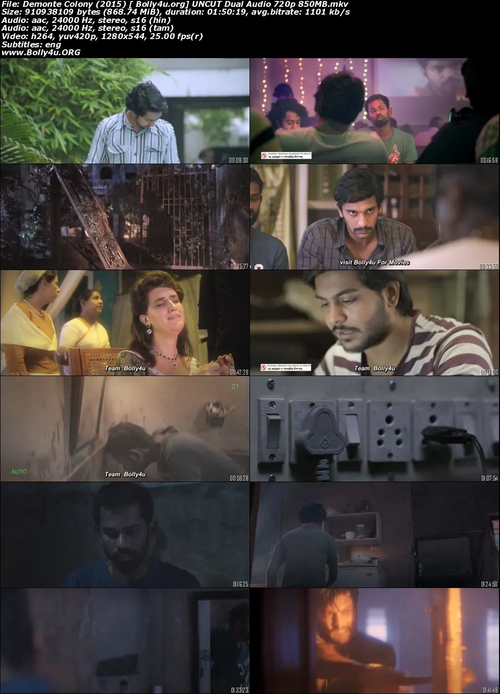 Demonte Colony 2015 HDRip 850MB UNCUT Hindi Dual Audio 720p Download