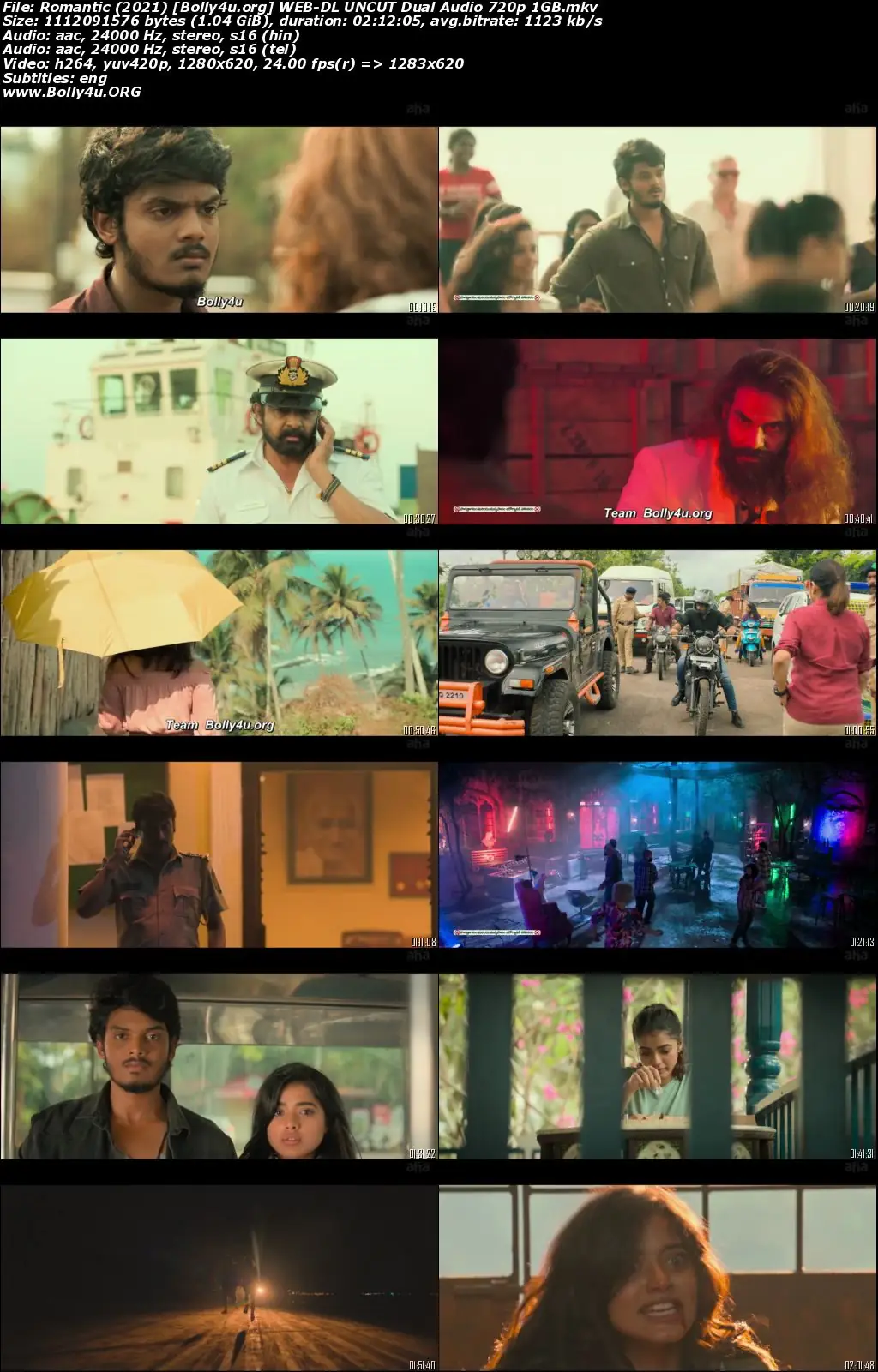 Romantic 2021 WEB-DL UNCUT Hindi Dual Audio 720p 480p Download