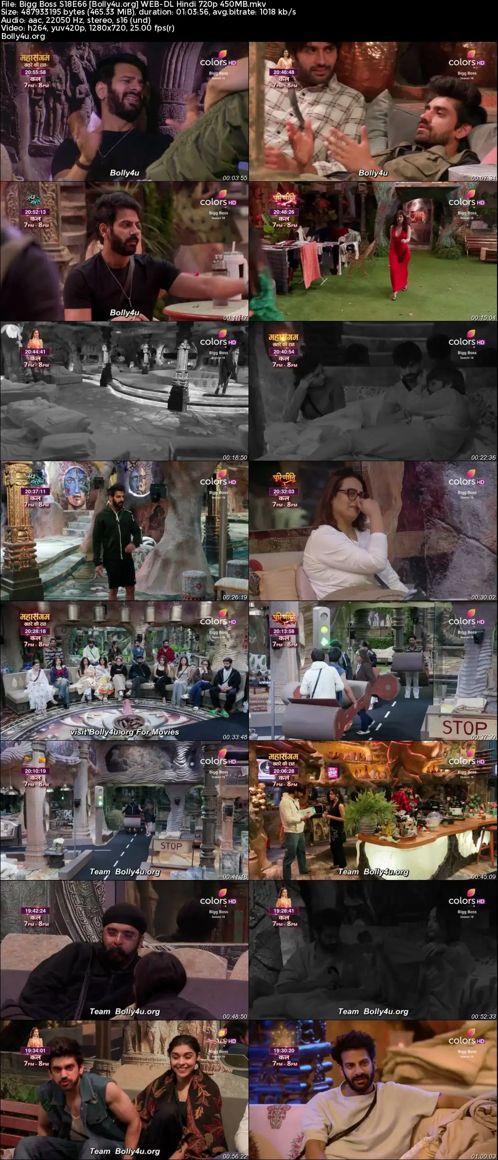 Bigg Boss 2024 WEB-DL Hindi S18E66 Download 720p  480p