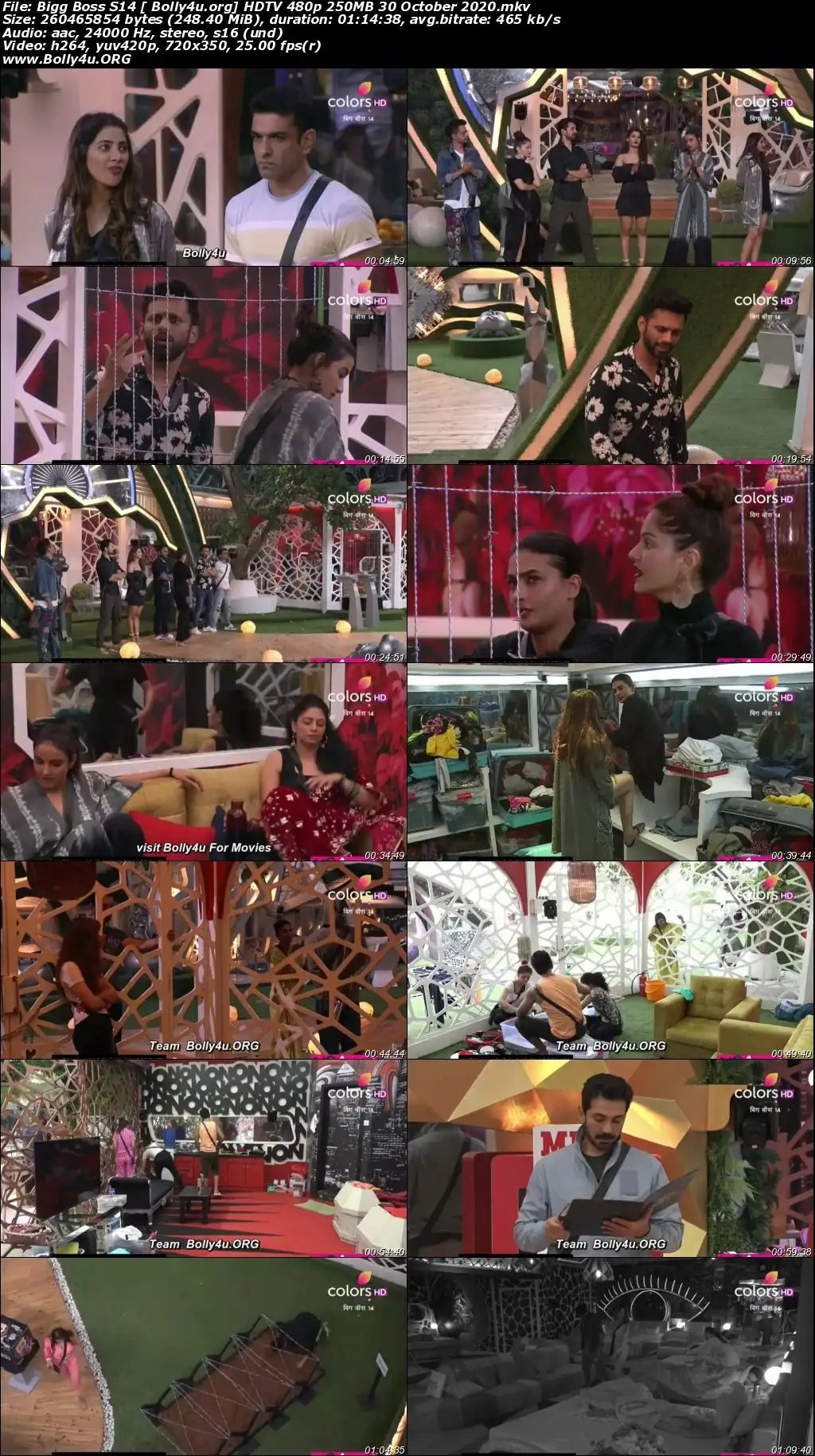 Bigg Boss S14 HDTV 480p 250MB 30 October 2020 Download Bigg Boss S14 HDTV 480p 250MB 30 October 2020 Download