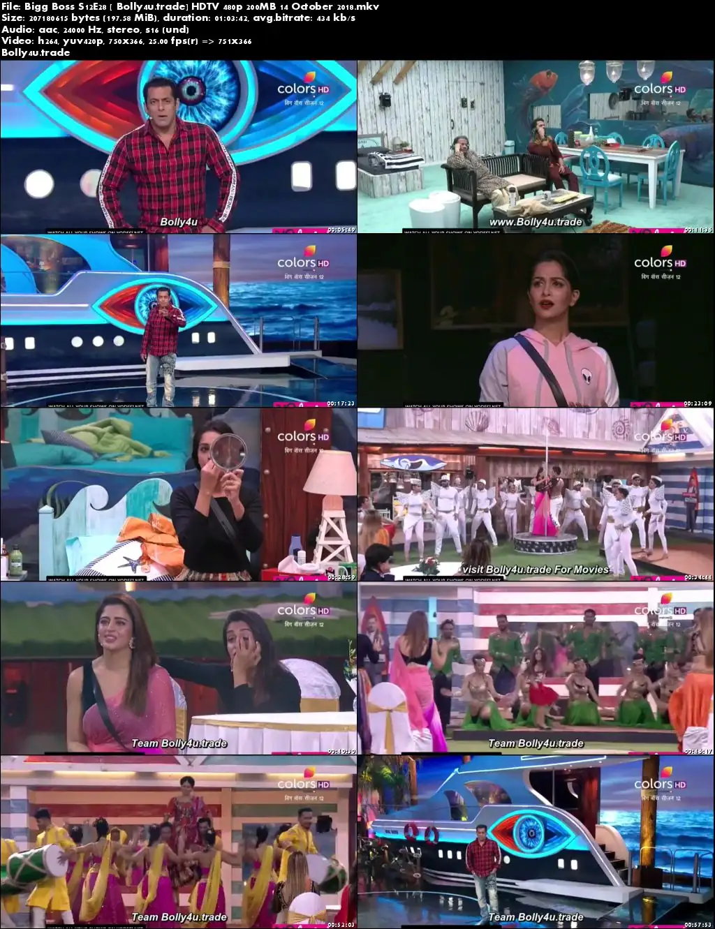 Bigg Boss S12E28 HDTV 480p 200MB 14 October 2018 Download Bigg Boss S12E28 HDTV 480p 200MB 14 October 2018 Download