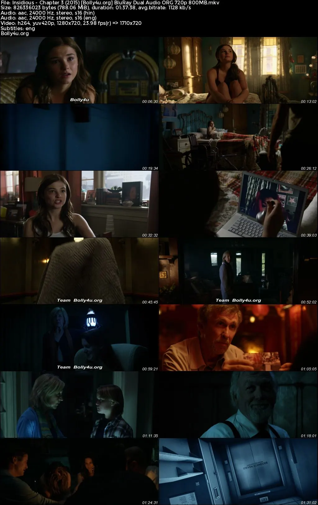 Insidious Chapter 3 2015 BluRay Hindi Dual Audio ORG Full Movie Download 1080p  720p  480p
