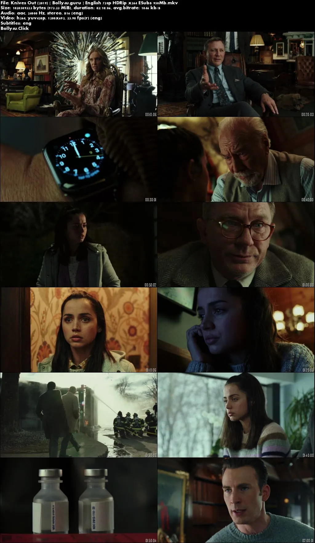 Knives Out 2019 HDRip 950Mb English 720p ESub Download Knives Out 2019 HDRip 950Mb English 720p ESub Download