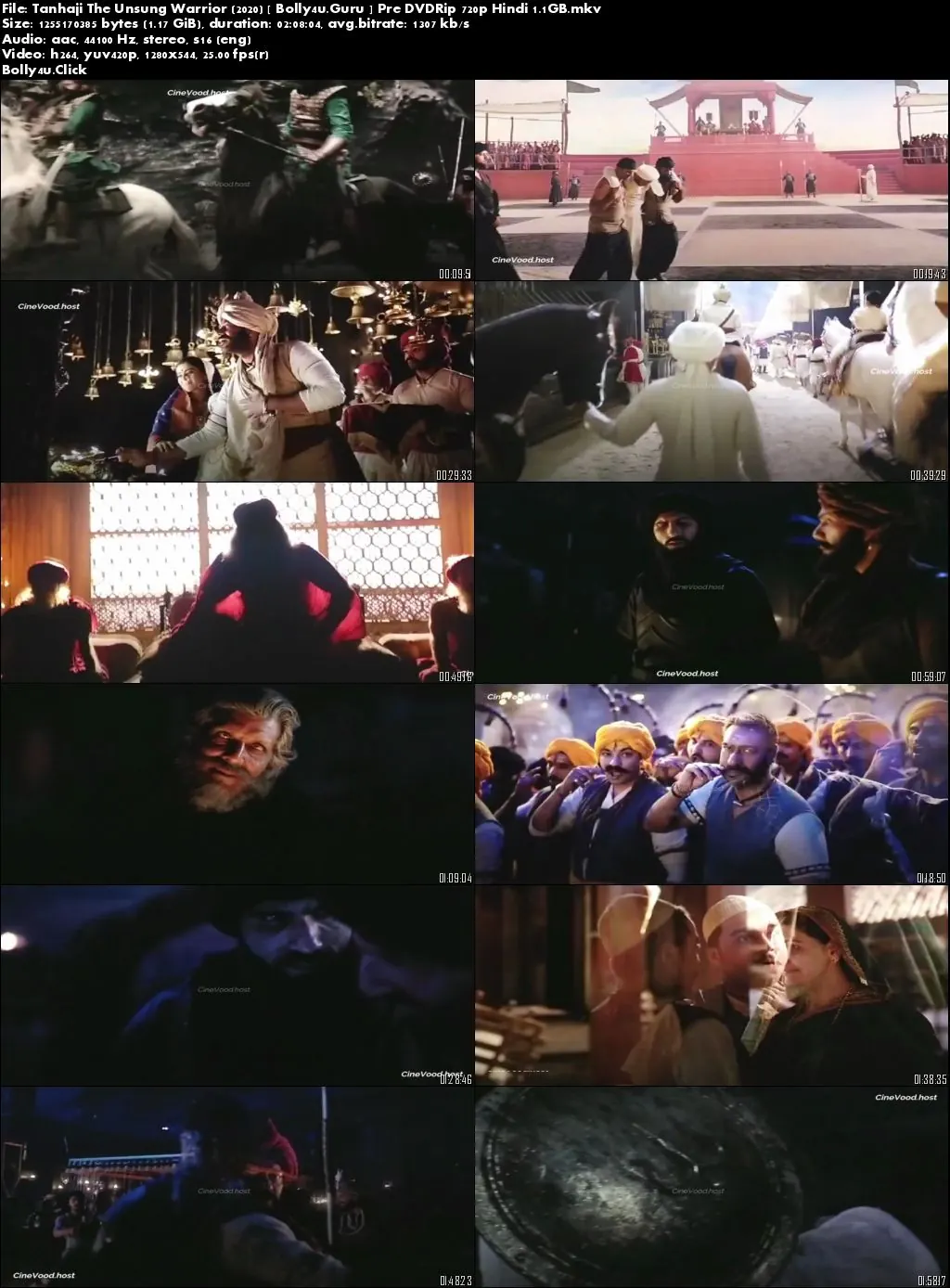 Tanhaji The Unsung Warrior 2020 Pre DVDRip 1.1GB Hindi 720p download Tanhaji The Unsung Warrior 2020 Pre DVDRip 1.1GB Hindi 720p download